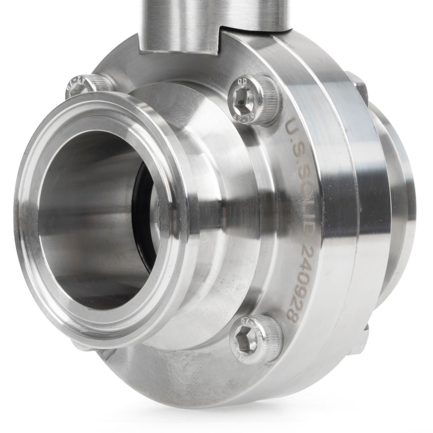 1-1/2" Tri Clamp Sanitary Butterfly Valve - Stainless Steel 304 Tri Clamp Clover, 2PCS (38mm Tube OD)