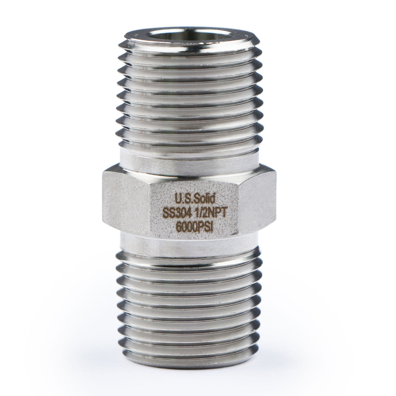 PRO-EDGE Steel Reducing Hex Nipple – 1/2" Male NPT X 1/4" Male NPT For Fuel/Air/Water