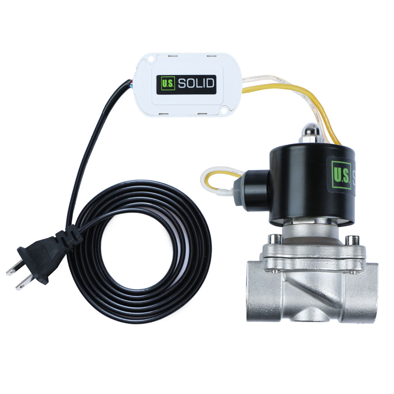 3/4" Smart Solenoid Valve - WiFi APP-Controlled Stainless Steel Solenoid Valve, 110V AC, Viton Seal, Normally Closed