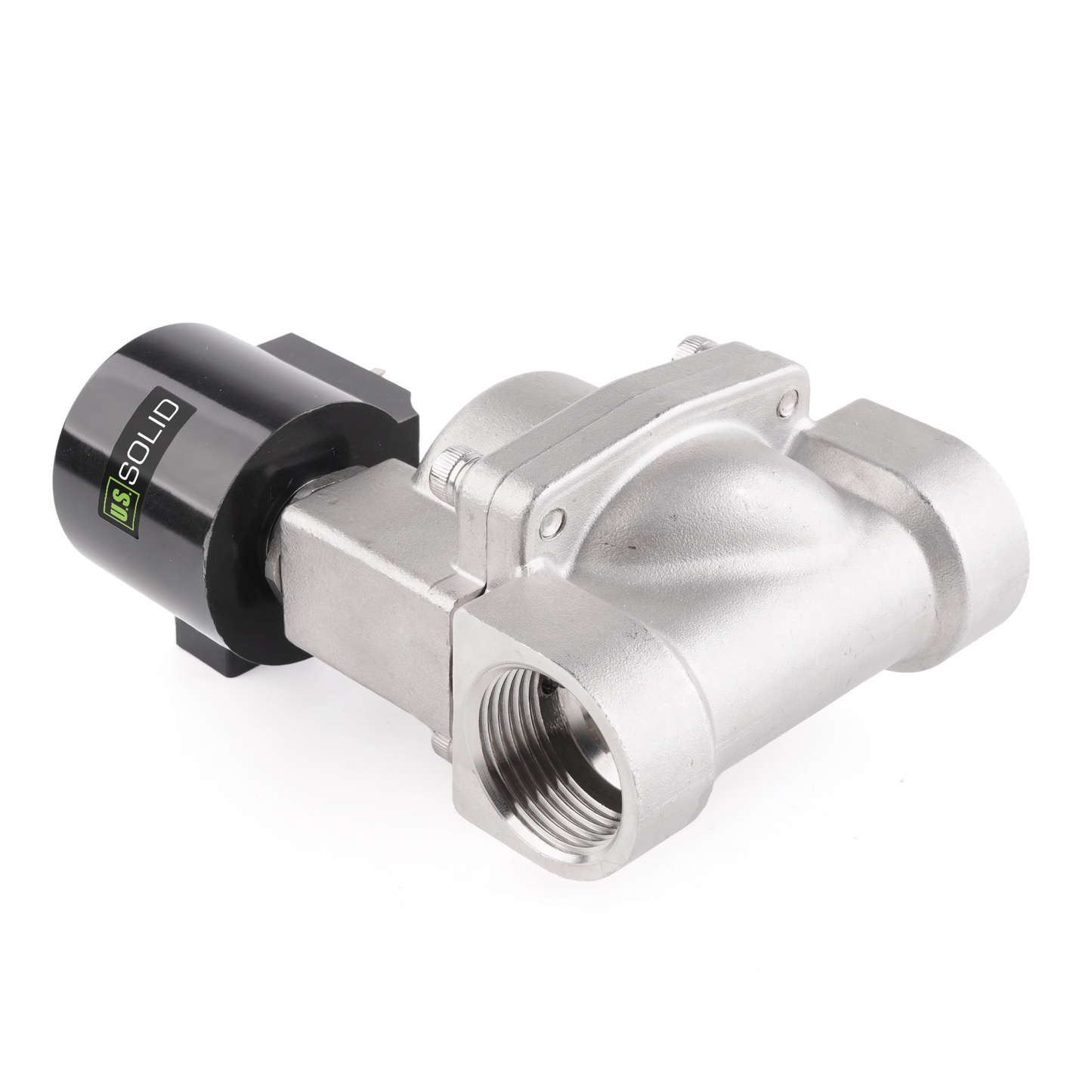 High Temperature Solenoid Valve - 1-1/2" Stainless Steel, 302℉, 12V DC, Normally Closed, VITON Seal
