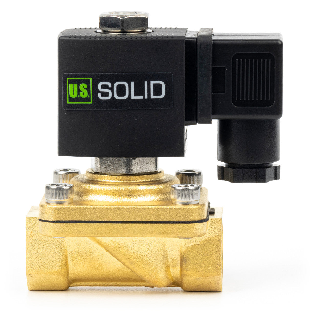 Válvula Solenoide De Latón 1/2" NPT 110V-120V AC - Normalmente Cerrada, Para Aire, Agua, Gas