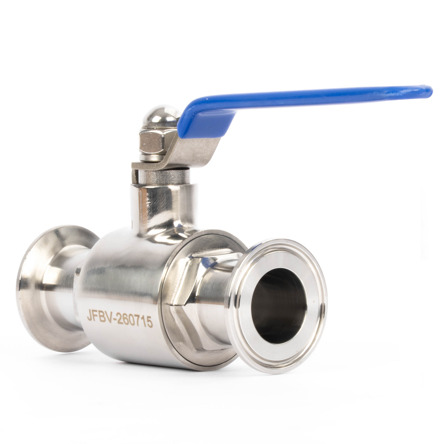 1-1/2" Tri Clamp Ball Valve 304 Stainless Steel (1-1/4" Tube OD) with 2 Silicone Gaskets