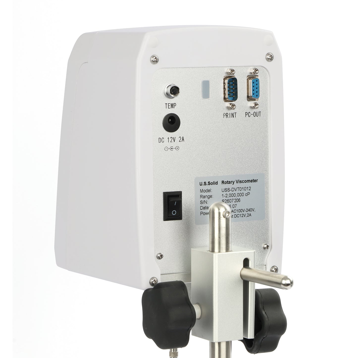 Rotary Viscometer - 100-13,000,000cP, Digital LCD Display, 37 Speeds, Auto Scan, Printer/PC Interface