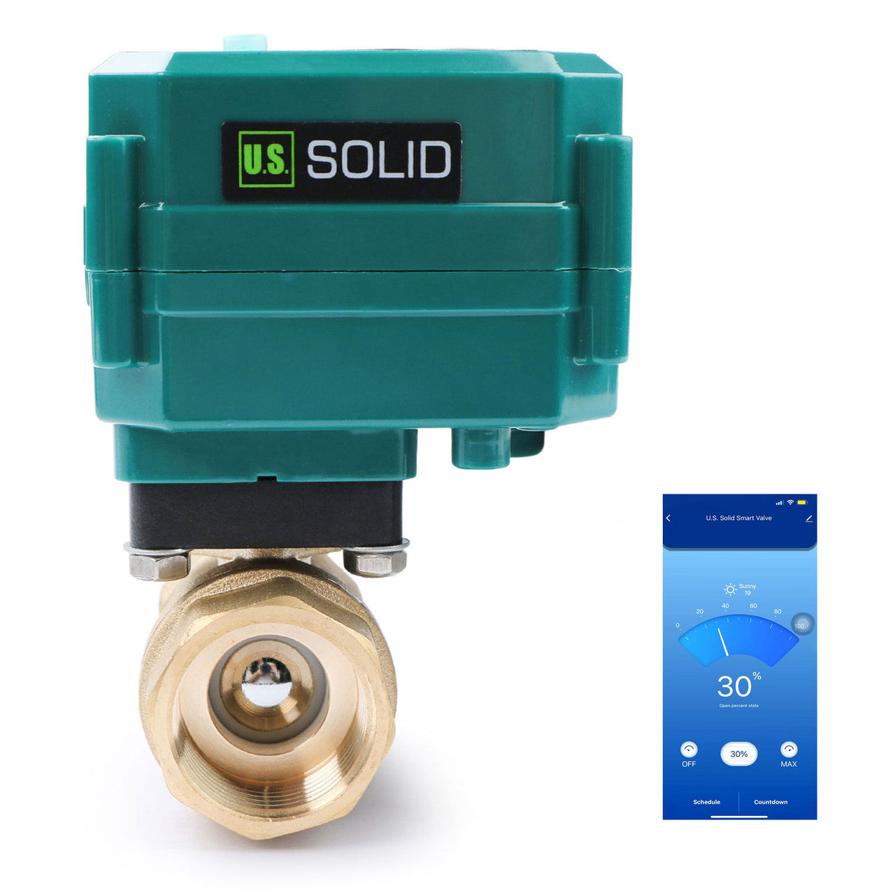 U. S. Solid IP65 Motorized Ball Valve with Hand Wheel 3/4 in NPT U. S. Solid IP65 Motorized Ball Valve with Hand Wheel 3/4 in NPT