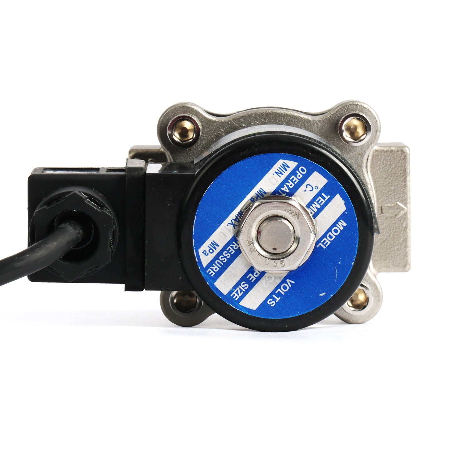 Électrovanne 3/4" - Électrovanne électrique 24 V CC en acier inoxydable normalement fermée, IP68