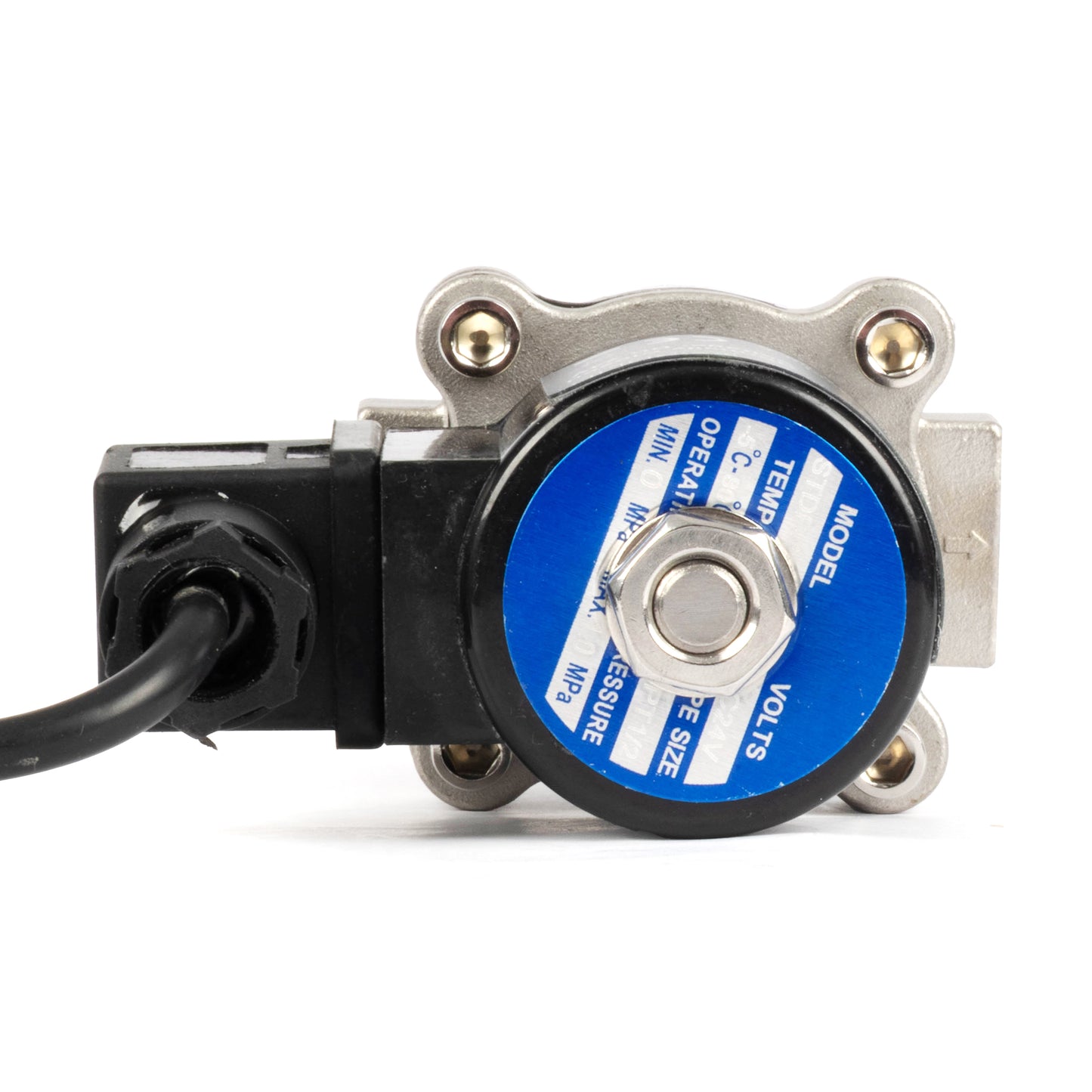 Électrovanne 1/2" - Électrovanne électrique 24 V CC en acier inoxydable normalement fermée, IP68