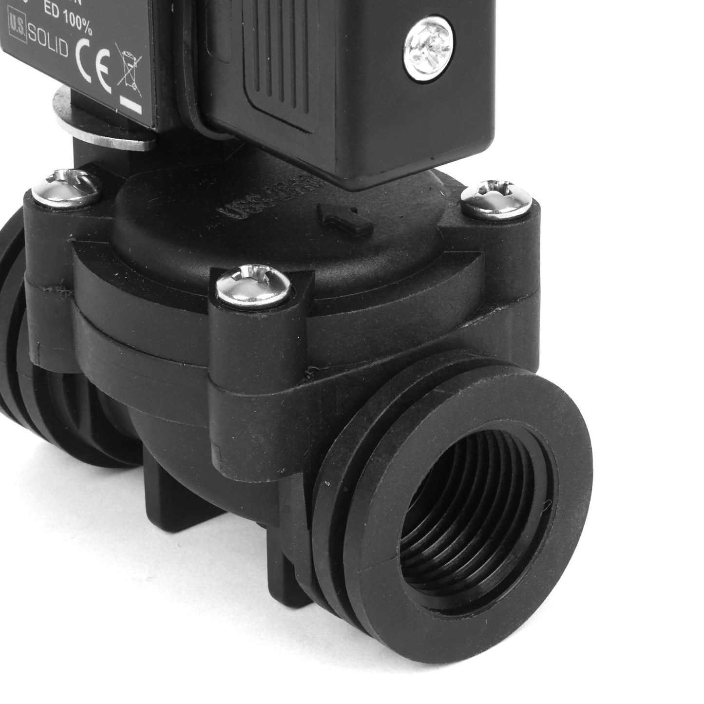 1/2인치 스테인리스 스틸 솔레노이드 밸브 - 110V/220V AC, 상시 개방형, 4.4-232 PSI, VITON 씰