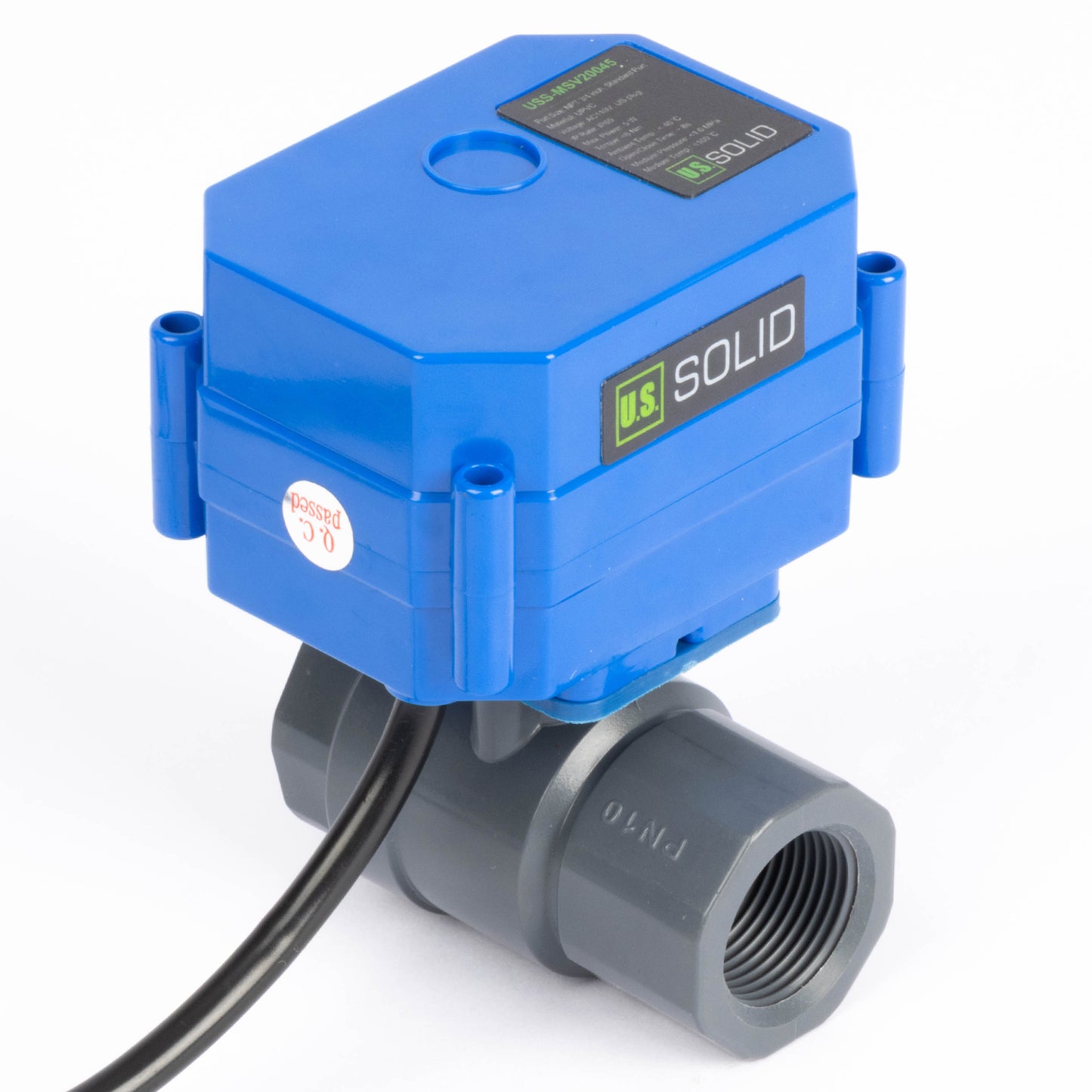 Ηλεκτροκίνητη σφαιρική βαλβίδα 3/4", 110V AC, ηλεκτρική σφαιρική βαλβίδα UPVC, αυτόματης επιστροφής, με βύσμα ΗΠΑ, κανονικά κλειστή