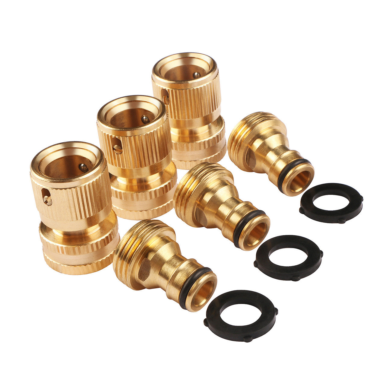quick connect garden hose sprayer U.S. Solid Garden Hose Quick Connector, Solid Brass Quick Connect, Garden Hose Fitting, 3/4 inch GHT, 3 pcs