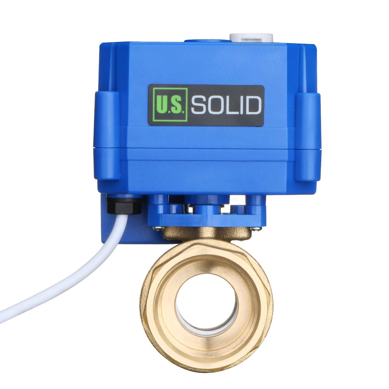 Motorized Ball Valve- 1" Brass Ball Valve with Manual Function, Standard Port, 9-24V AC/DC and 2 Wire Auto Return Setup by U.S. Solid, Normally Closed