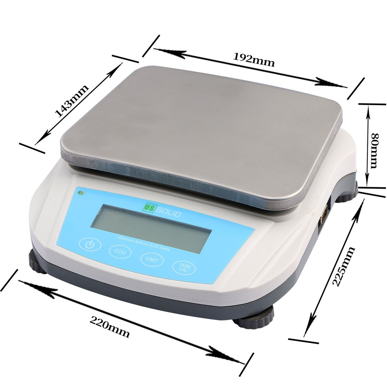 U.S. Solid Precision Balance Digital Lab Scale 3 kg / 5 kg/ 10 kg x 0.1g, RS232 and USB Interface