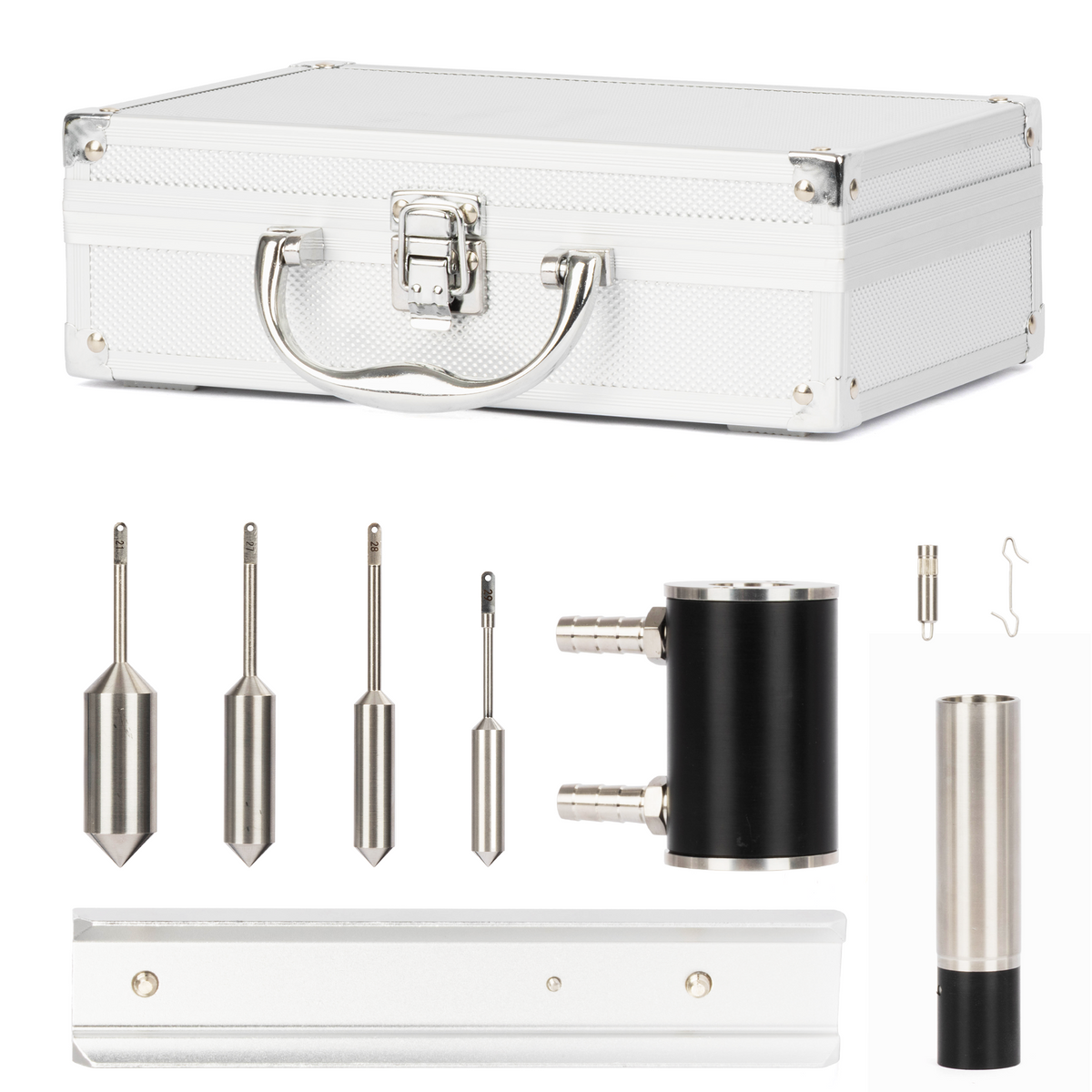 Digital Rotational Viscometer, 40 - 40,000,000 mPa·s, No. 21, 27, 28, 29 Small-Sample Spindles, 7.1-13.5 mL, 50 - 10,000,000 mPa·s, ±1%, 0.1-200 rpm, RS232