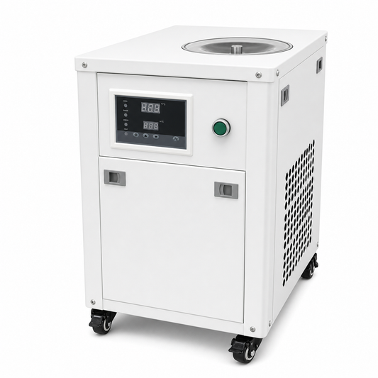 7.5L Industrial Water Chiller for CO2 Laser Engraver Cutter & Induction Heater, 1.7kW Cooling Capacity, 20L/min, Available with 110V or 220V Power Options