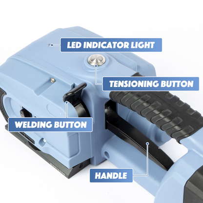 آلة ربط كهربائية - تعمل بالبطارية لربط PP PET لأشرطة PP PET مقاس 1/2 بوصة - 5/8 بوصة