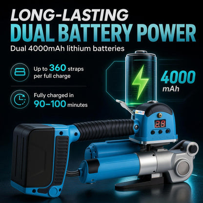 Electric Strapping Machine with LCD Screen for 5/8 - 3/4in PP PET Straps