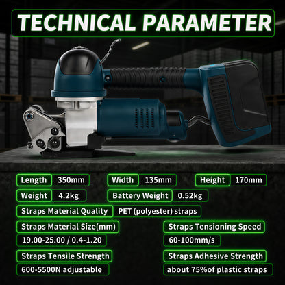 Electric Strapping Machine with LCD Screen for 3/4-1in PP PET Straps