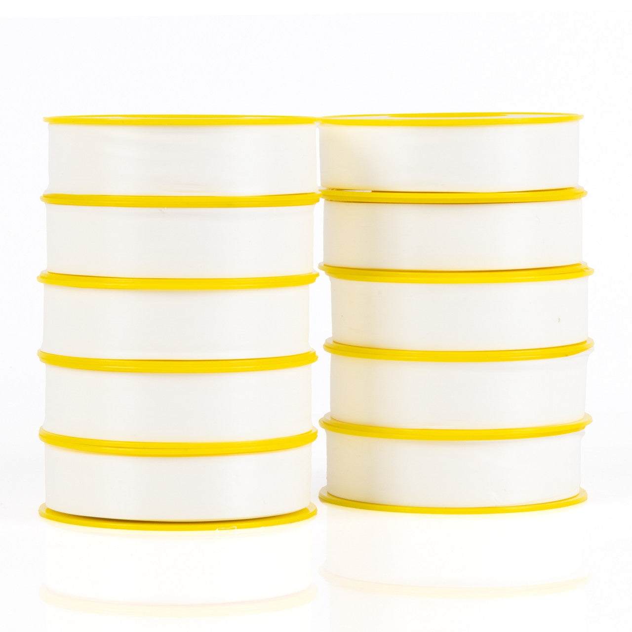 U.S. Solid 10 Rolls 0.7 Inch(W) X 905 Inches(L) Teflon Tape, Plumbers Tape, Yellow Shell