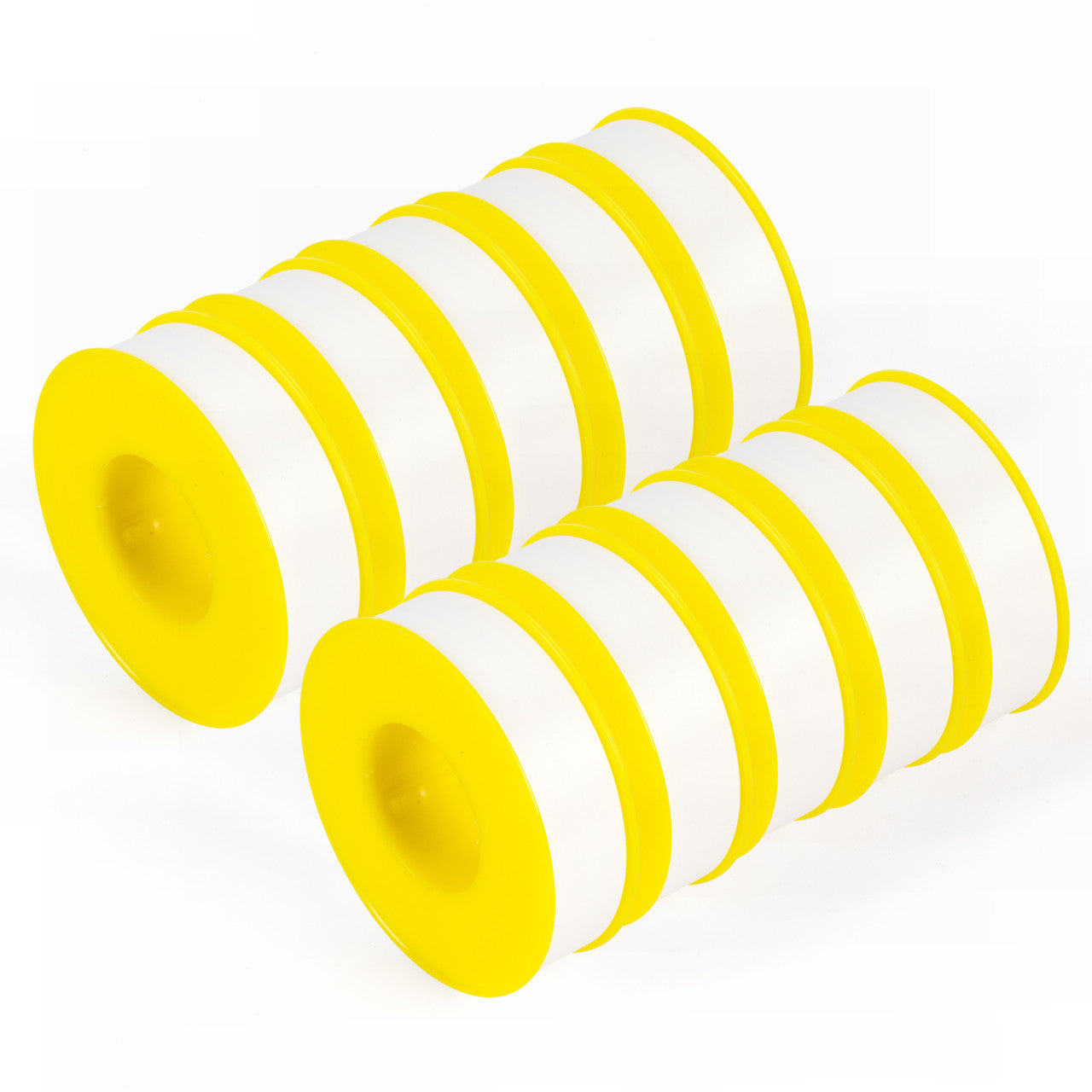 U.S. Solid 10 Rolls 0.7 Inch(W) X 905 Inches(L) Teflon Tape, Plumbers Tape, Yellow Shell