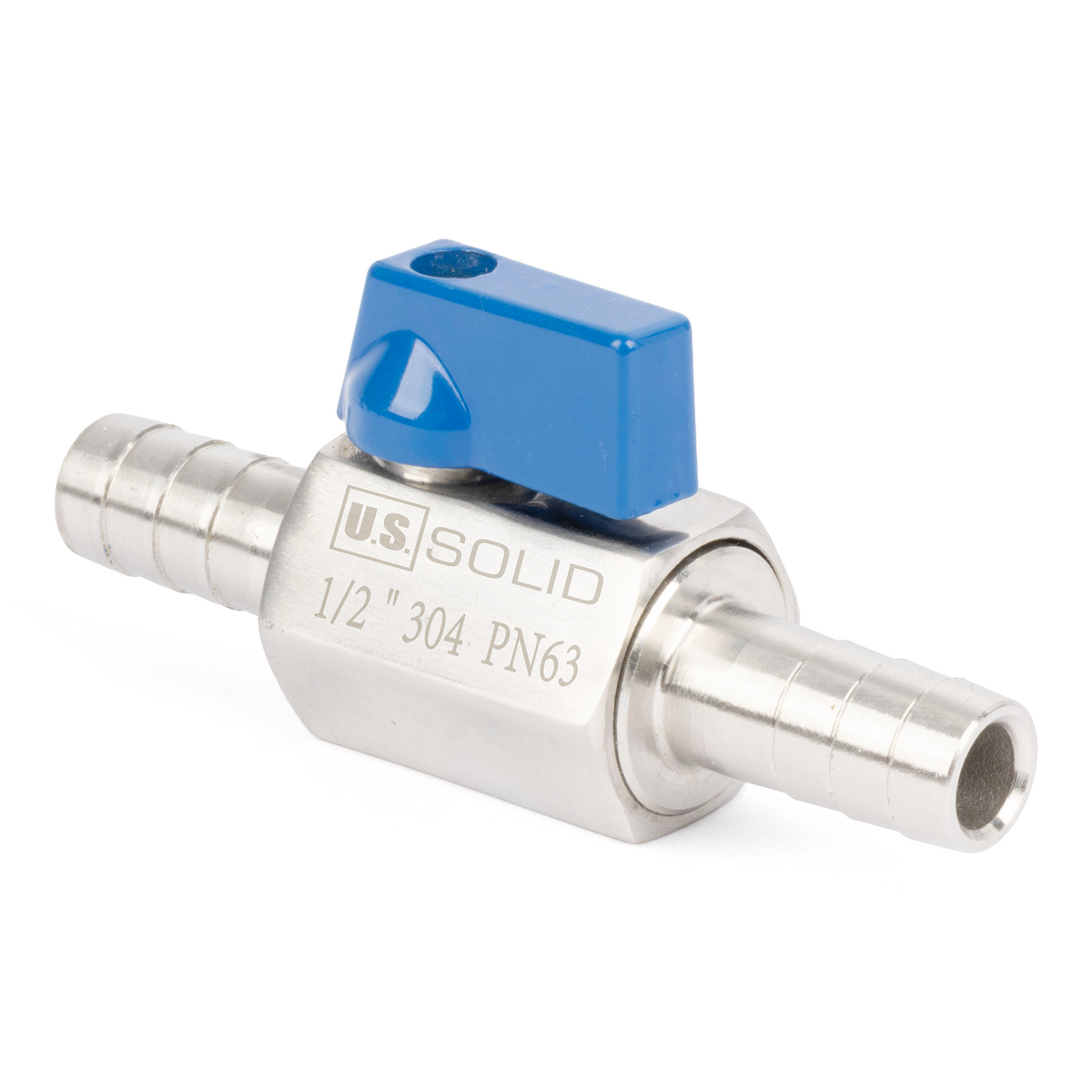 1/2" Mini-Kugelhahn, Edelstahl 304, Innengewinde × Außengewinde NPT, 2 Stück