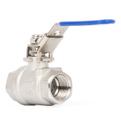 1/2" Lockable Ball Valve – Female x Female Stainless Steel Heavy Duty, 1000WOG, Full Port with Locking Device