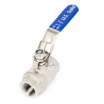 1/2" Lockable Ball Valve – Female x Female Stainless Steel Heavy Duty, 1000WOG, Full Port with Locking Device