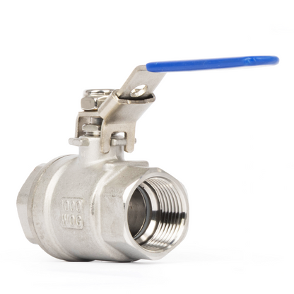 1" Lockable Ball Valve – Female x Female Stainless Steel Heavy Duty, 1000WOG, Full Port with Locking Device