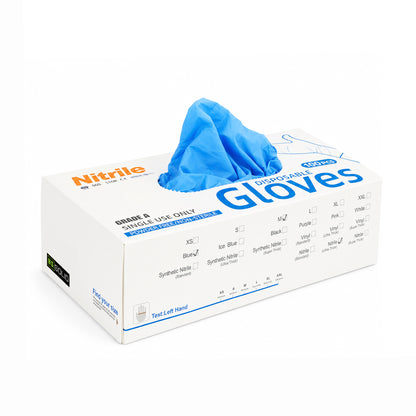 Luvas de nitrilo para exame – Sem látex, sem pó, 4g, luvas descartáveis ​​seguras para contato com alimentos para uso médico, doméstico e de limpeza.