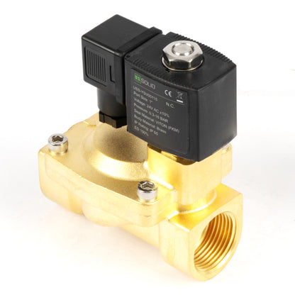 1" Brass  Solenoid Valve - 24V AC, Normally Closed, 4.4-232 PSI, VITON Seal
