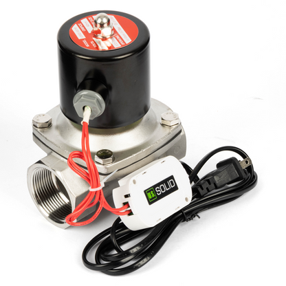 Stainless Steel Solenoid Valve 1-1/2" - 110V AC Smart Wi-Fi APP-Controlled Normally Closed