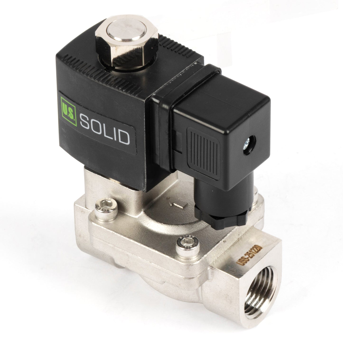 1/2" roestvrijstalen elektrische magneetklep - 24V DC, normaal gesloten, 145 PSI, VITON