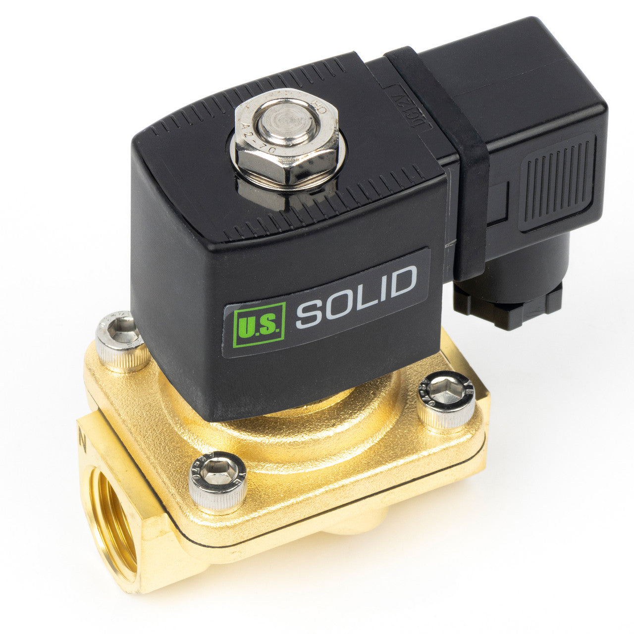 1/2" Solenoid Valve - Brass 12V DC Normally Closed with Viton Seal, Junction Box Type