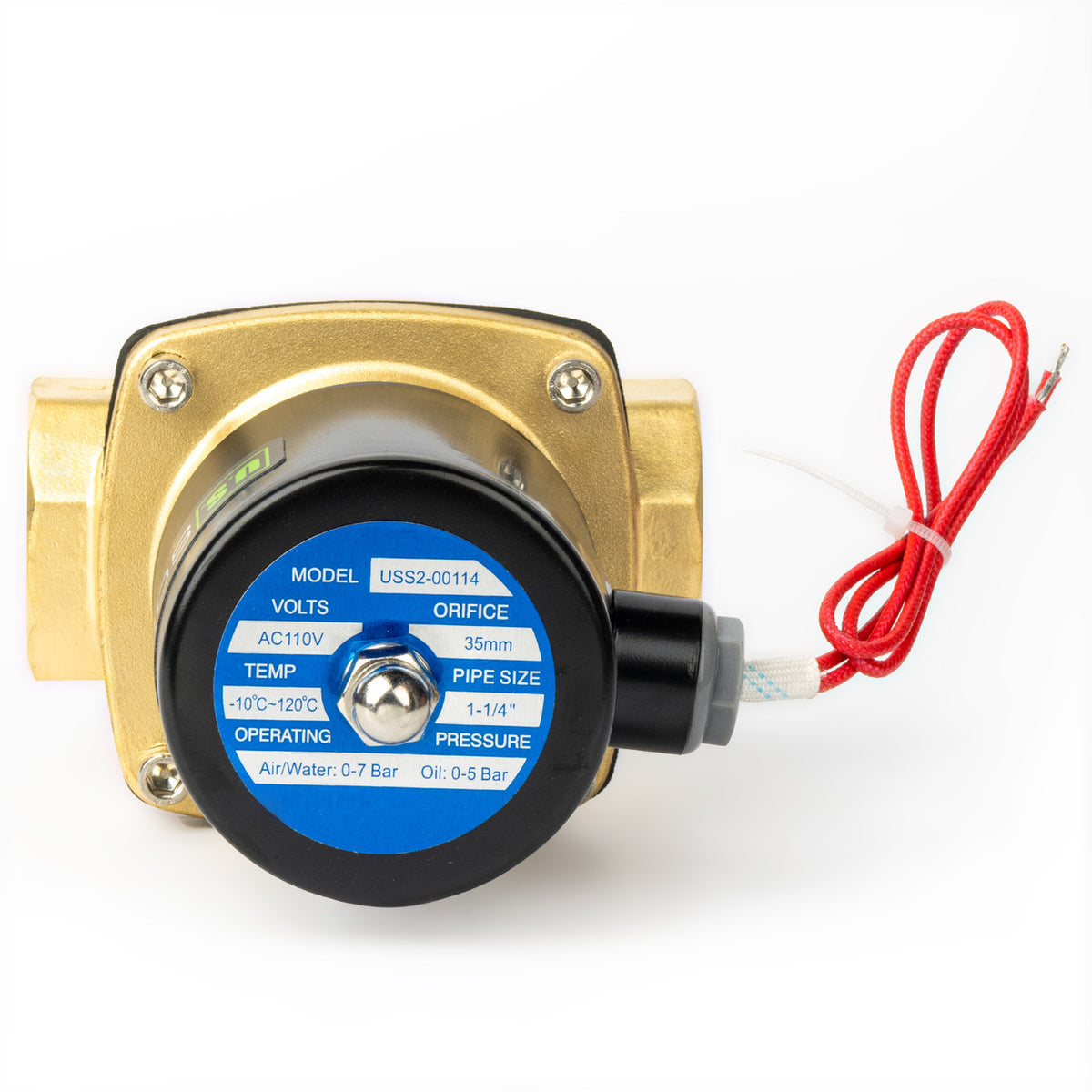 1/4 Electric Solenoid Valve 120VAC Air Water NBR Normally Closed – U.S. Solid 1/4 Electric Solenoid Valve 120VAC Air Water NBR Normally Closed – U.S. Solid
