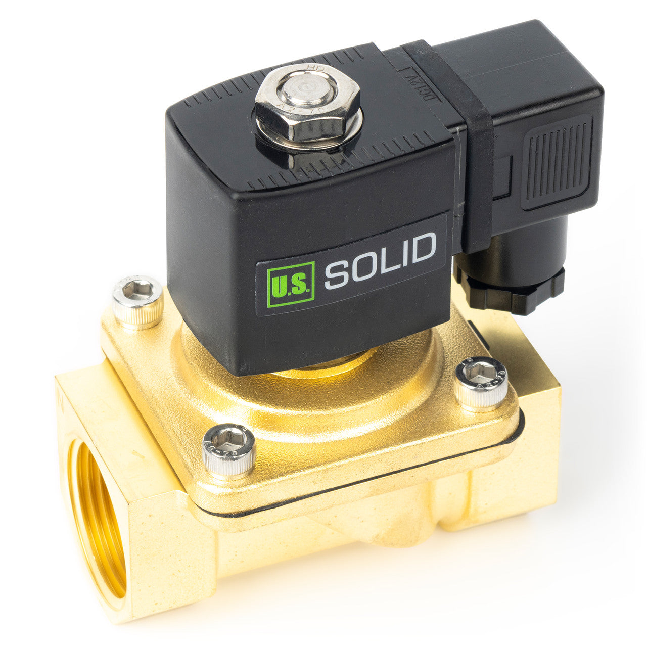 1" Solenoid Valve - Brass 12V DC Normally Closed with Viton Seal, Junction Box Type