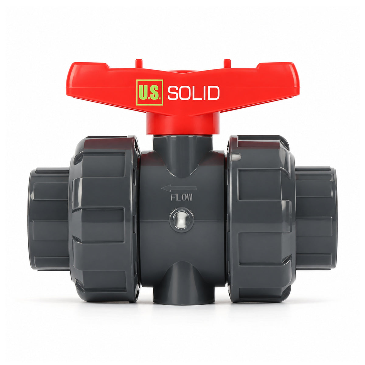 3/4" PVC True Union Ball Valve, Full Port, Slip Socket, Schedule 40 and 80 Compatible, 150 psi, PTFE Seat, EPDM O-Ring,  2 Pack
