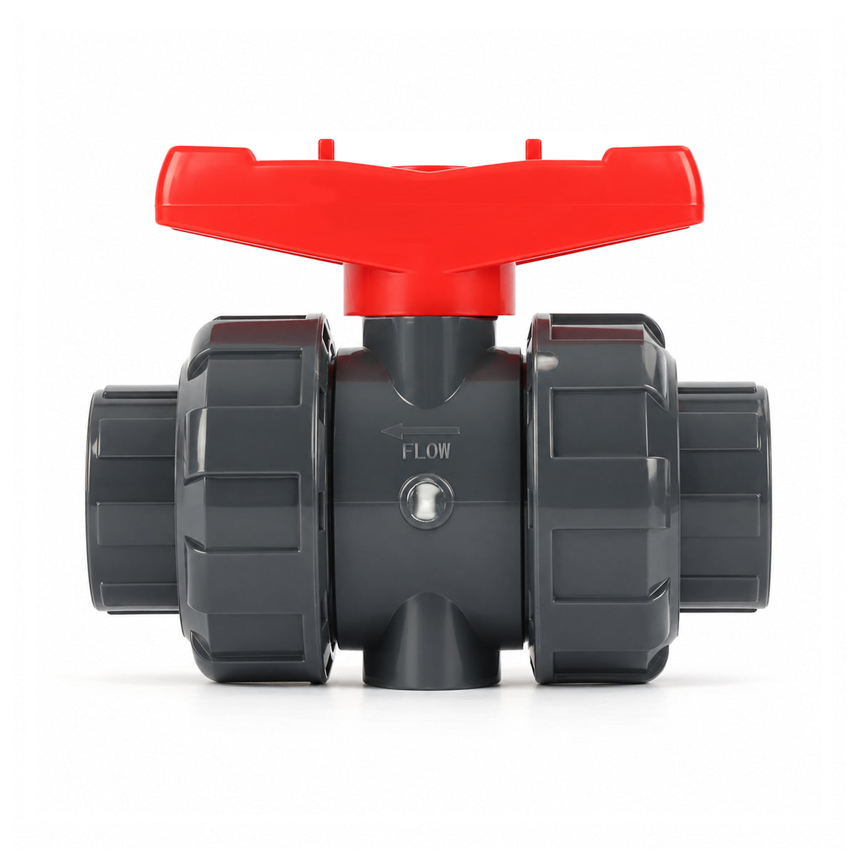1/2" PVC True Union Ball Valve, Full Port, Slip Socket, Schedule 40 and 80 Compatible, 150 psi, PTFE Seat, EPDM O-Ring, 2 Pack