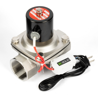 Stainless Steel Solenoid Valve 2" - 110V AC Smart Wi-Fi APP-Controlled Normally Closed