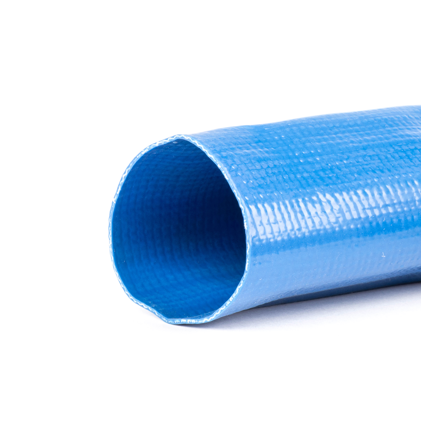 Selang PVC Pipih Bertulang 1,5" x 100 kaki - Dinding 1,2mm, 4 Penjepit Selang (Tanpa Fitting)