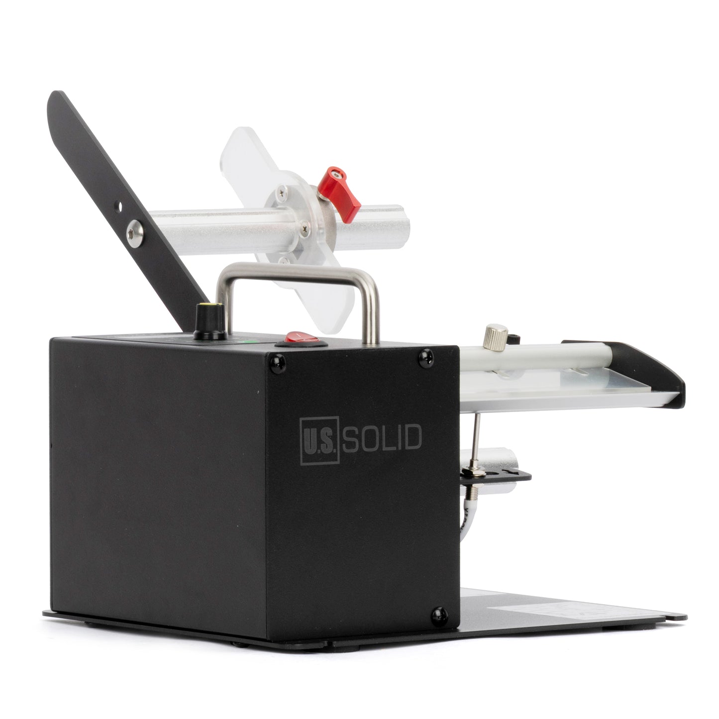 Automatische labeldispenser – 0-9999 teller, hoge snelheid voor transparante en ondoorzichtige stickerrollen van 12,4 cm breed