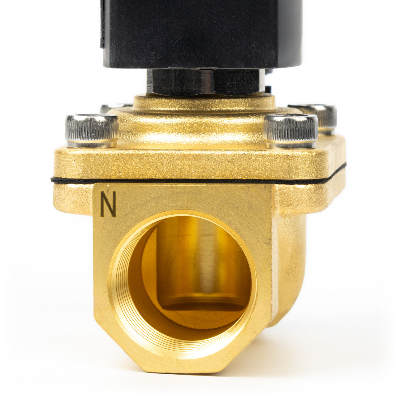 3/4" Solenoid Valve - Brass 12V DC Normally Closed with Viton Seal, Junction Box Type