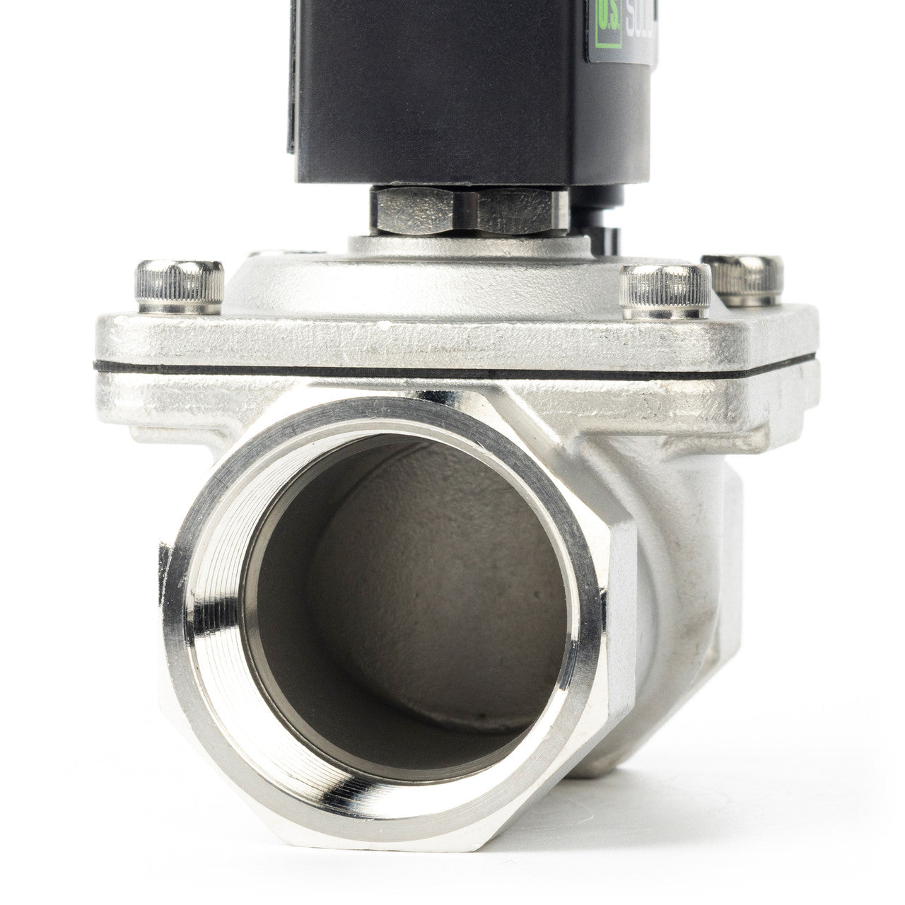 1-1/4" Solenoid Valve - Stainless Steel 12V DC Normally Closed with Viton Seal, Junction Box Type