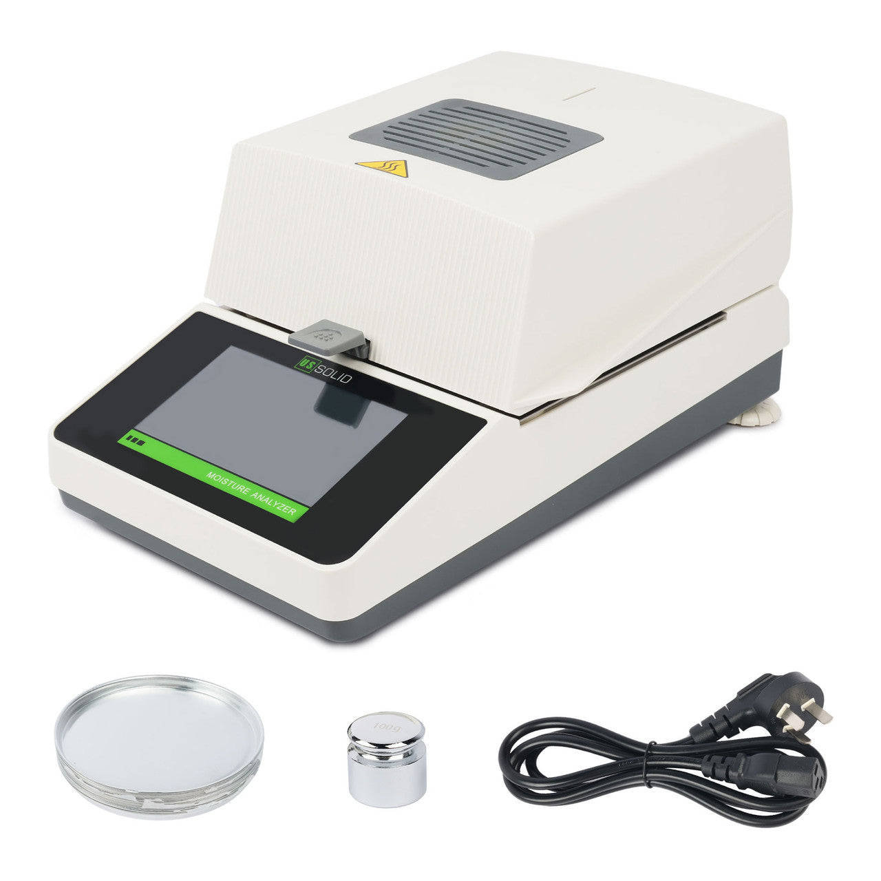 Moisture Analyzer - 0.001 g, 0.01% Readability Moisture Balance, 5-inch Touch Screen, 110 g Capacity