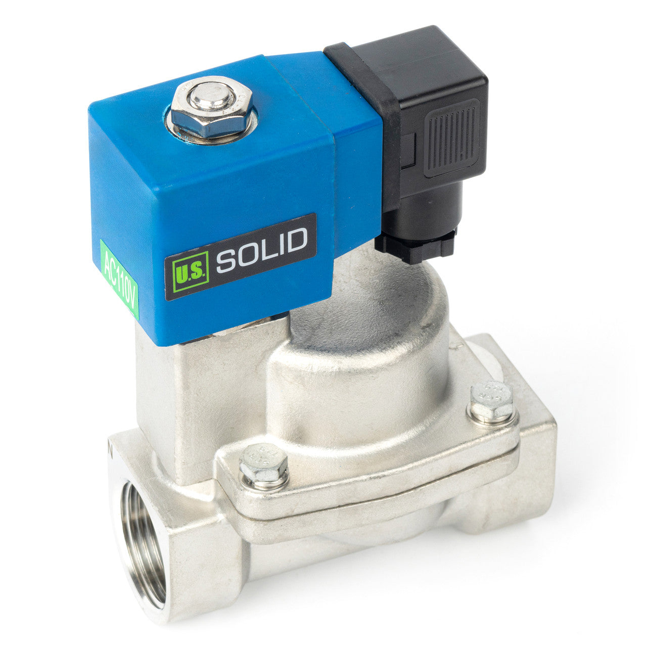 High Pressure Solenoid Valve - 1" Stainless Steel 100 bar, 110V AC High-Pressure High-Temperature Resistance Solenoid Valve, 248℉