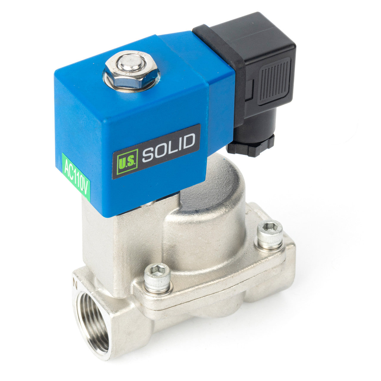 High Pressure Solenoid Valve - 3/4" Stainless Steel 100 bar, 110V AC High-Pressure High-Temperature Resistance Solenoid Valve, 248℉