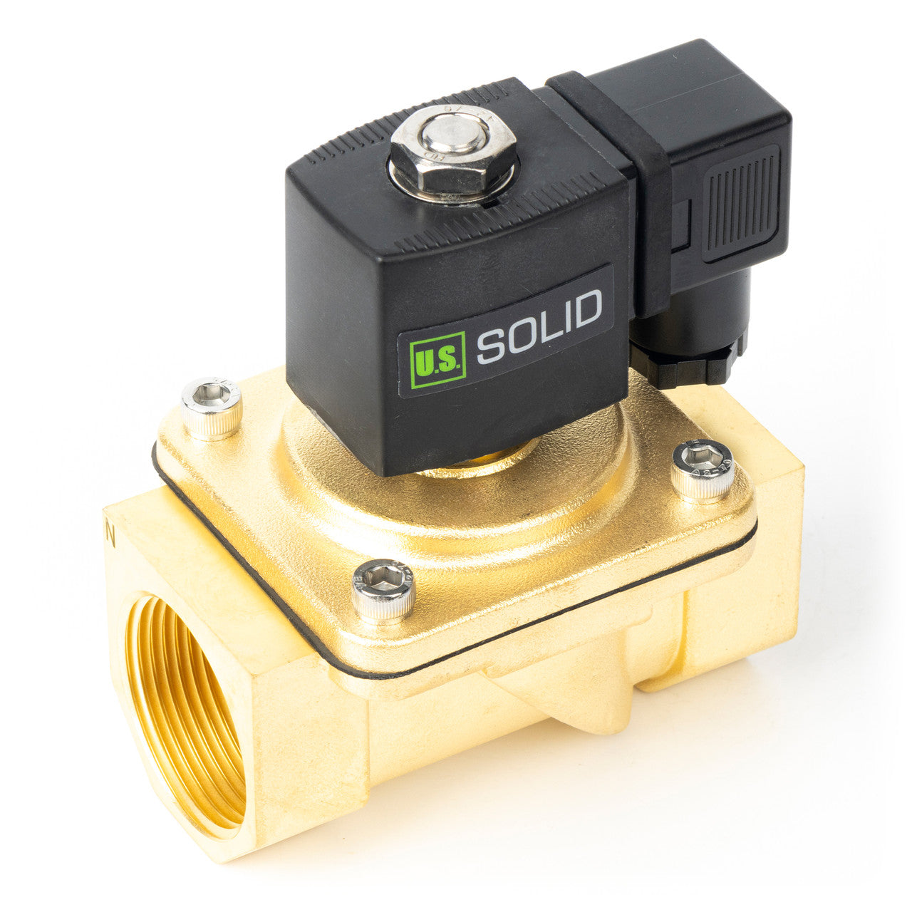 1-1/4" Solenoid Valve - Brass 110V AC Normally Closed with Viton Seal, Junction Box Type