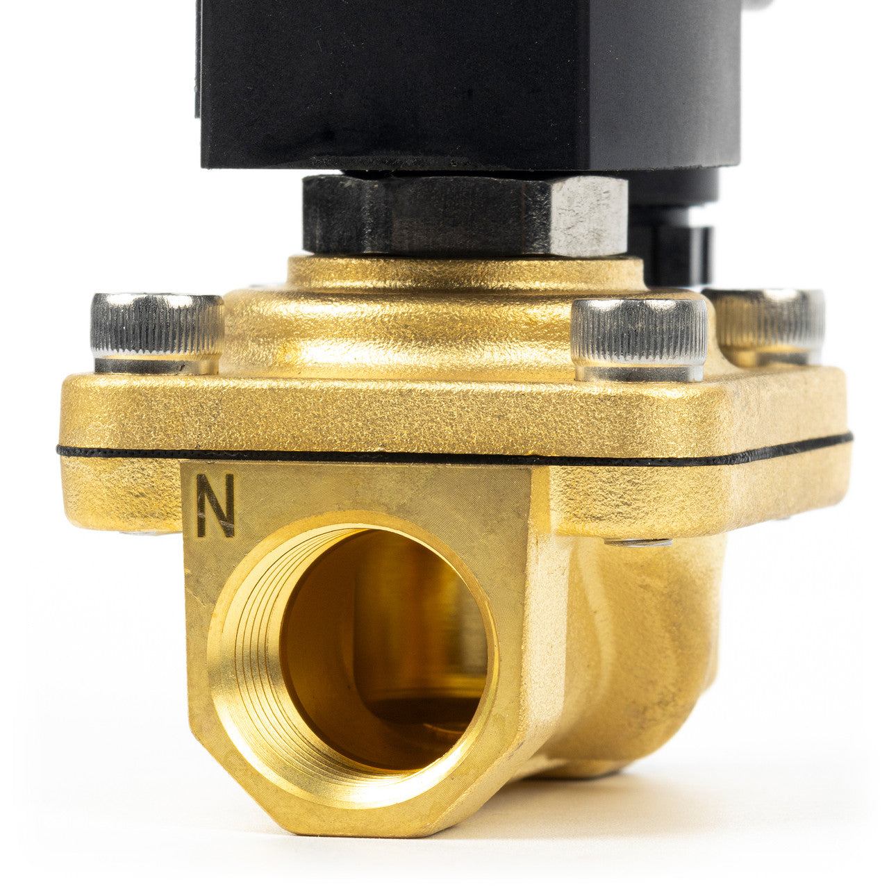 1/2" Solenoid Valve - Brass 110V AC Normally Closed with Viton Seal, Junction Box Type