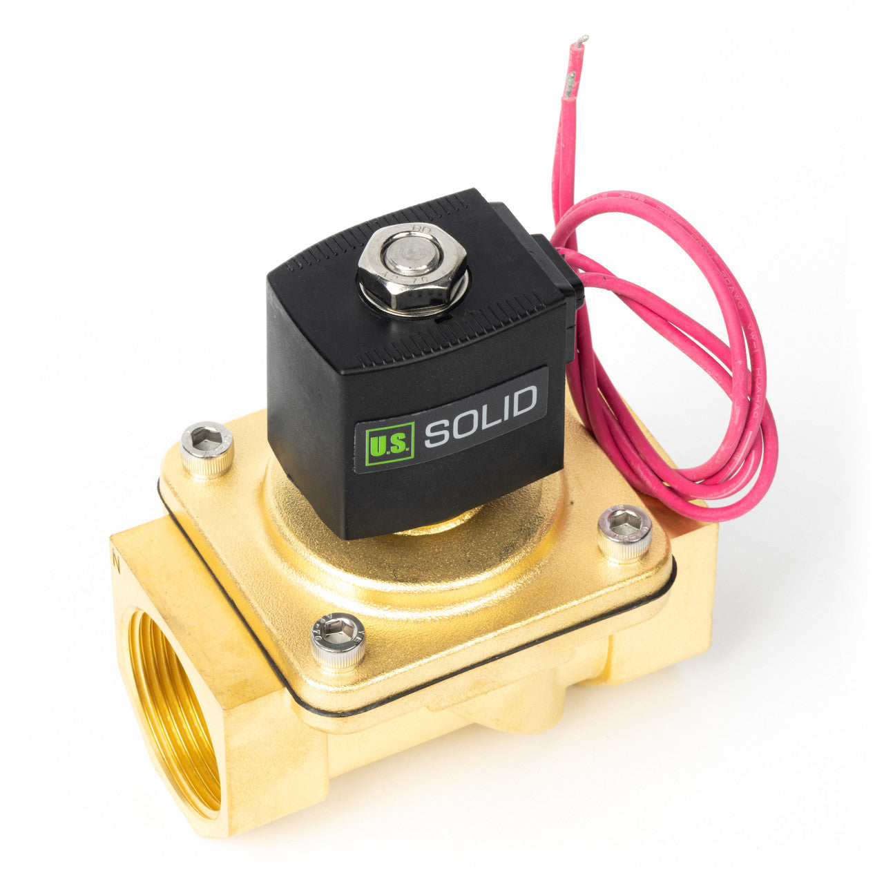 1/4" Brass Electric Solenoid Valve 110VAC Normally Closed VITON – U.S. Solid