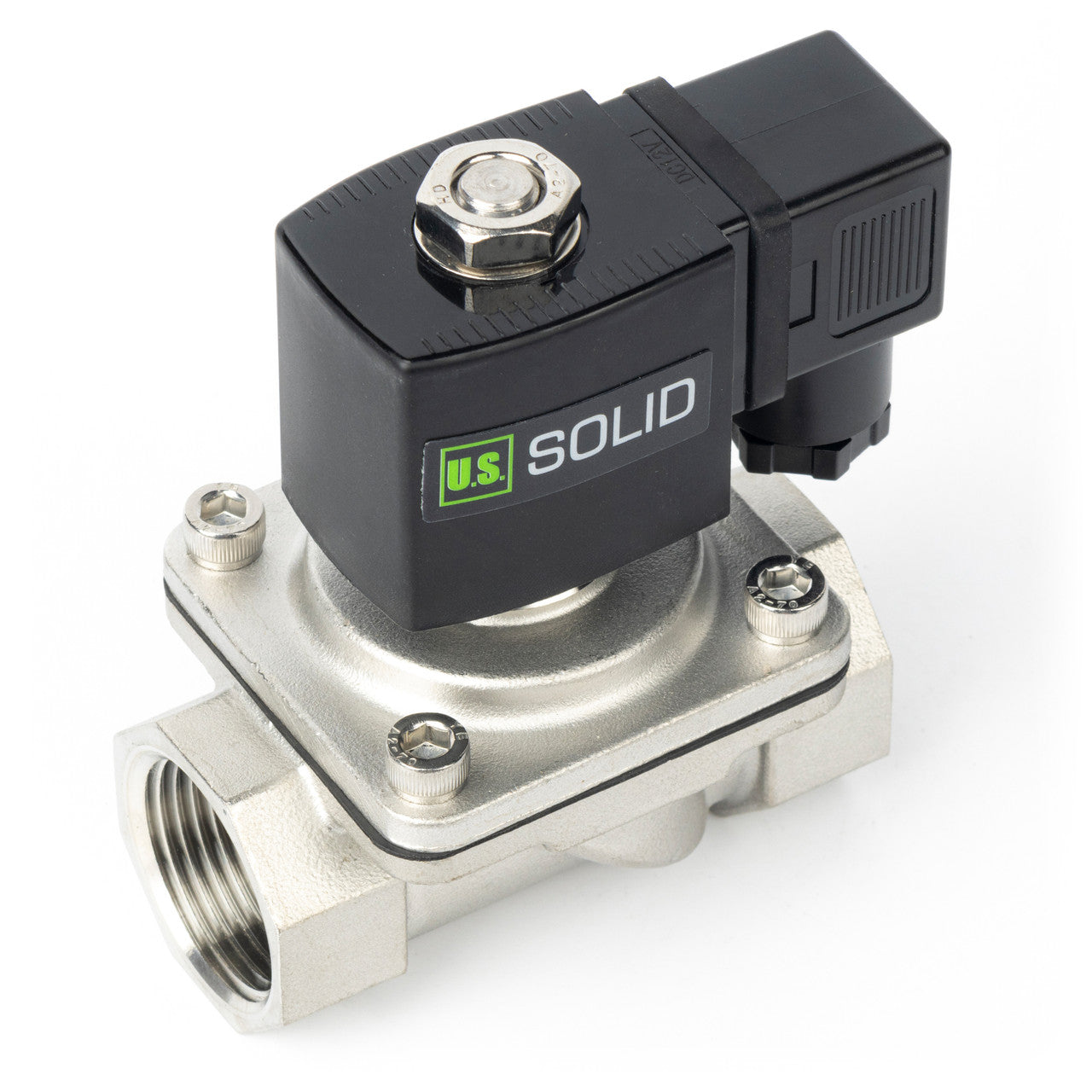 1" Solenoid Valve - Stainless Steel 12V DC Normally Closed with Viton Seal, Junction Box Type