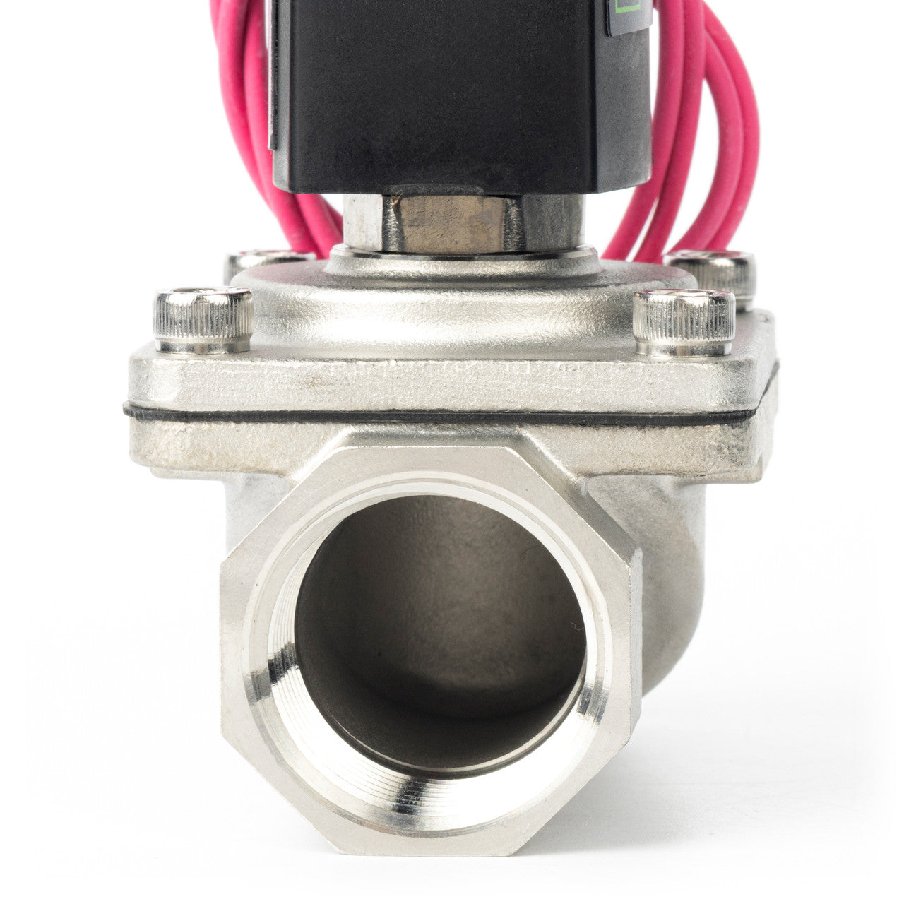 1 Inch Stainless Steel Solenoid Valve - 110V AC Normally Closed, Viton Seal, For Water/Air/Oil