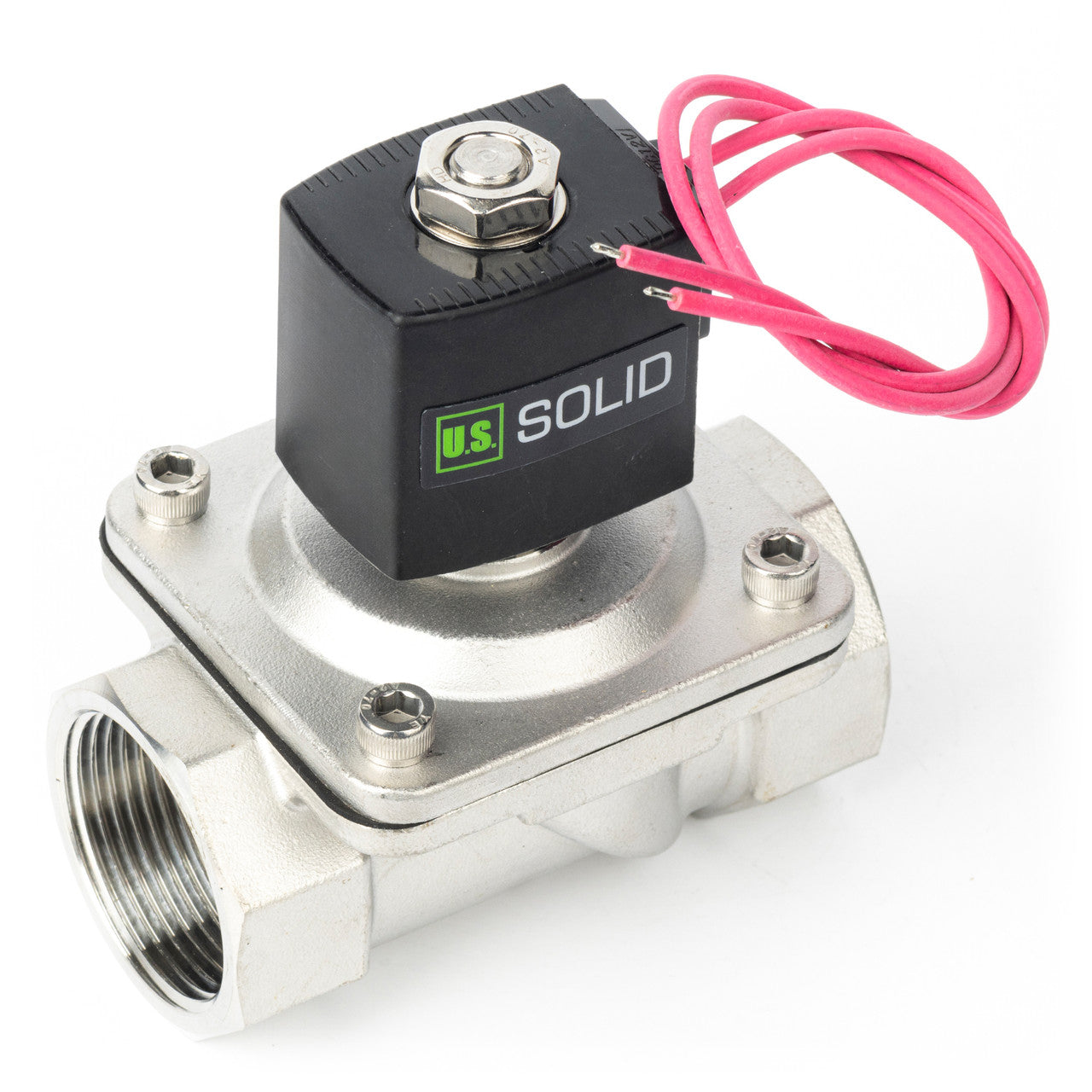 1-1/4" Solenoid Valve - Stainless Steel 12V DC Normally Closed with Viton Seal