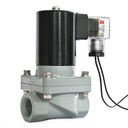 Corrosion-resistant Solenoid Valve - 1" CPVC, 12V DC, Normally Closed, VITON Seal